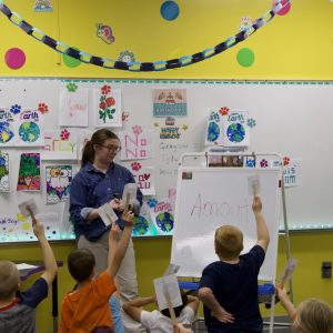 Students learn in an academic enrichment program