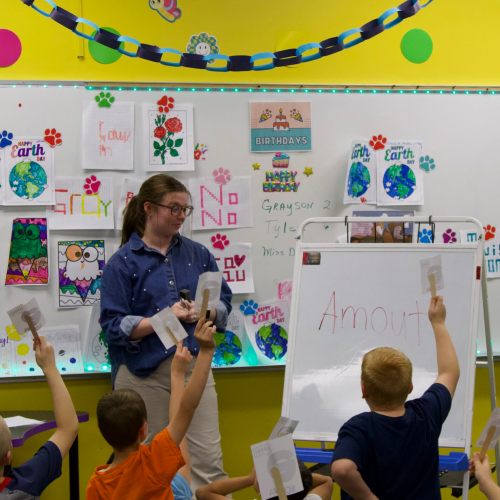 Students in an academic enrichment program