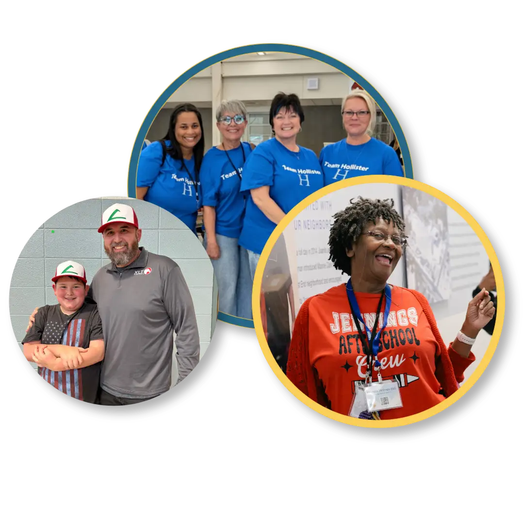 Afterschool professionals in circle photo frames